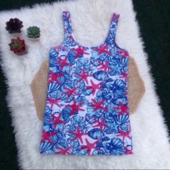 Lilly Pulitzer Tabby Tank She Sells Shells - Picture 4 of 10